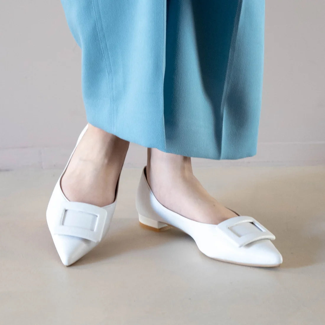 日本製 Launa lea 帶扣尖頭高跟鞋 (0459) Grey