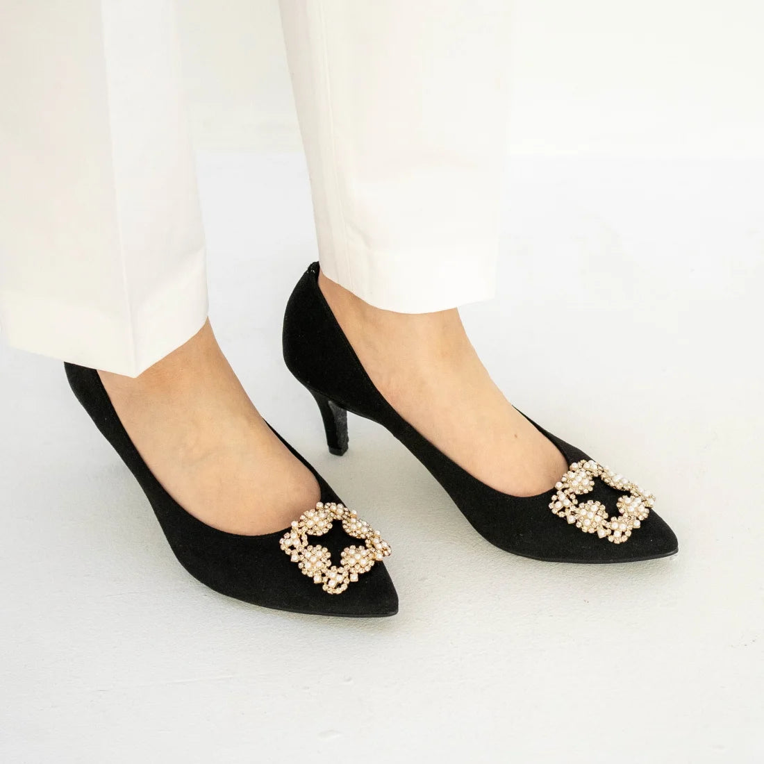日本製 Launa lea Bijou 尖頭高跟鞋(0484)Black
