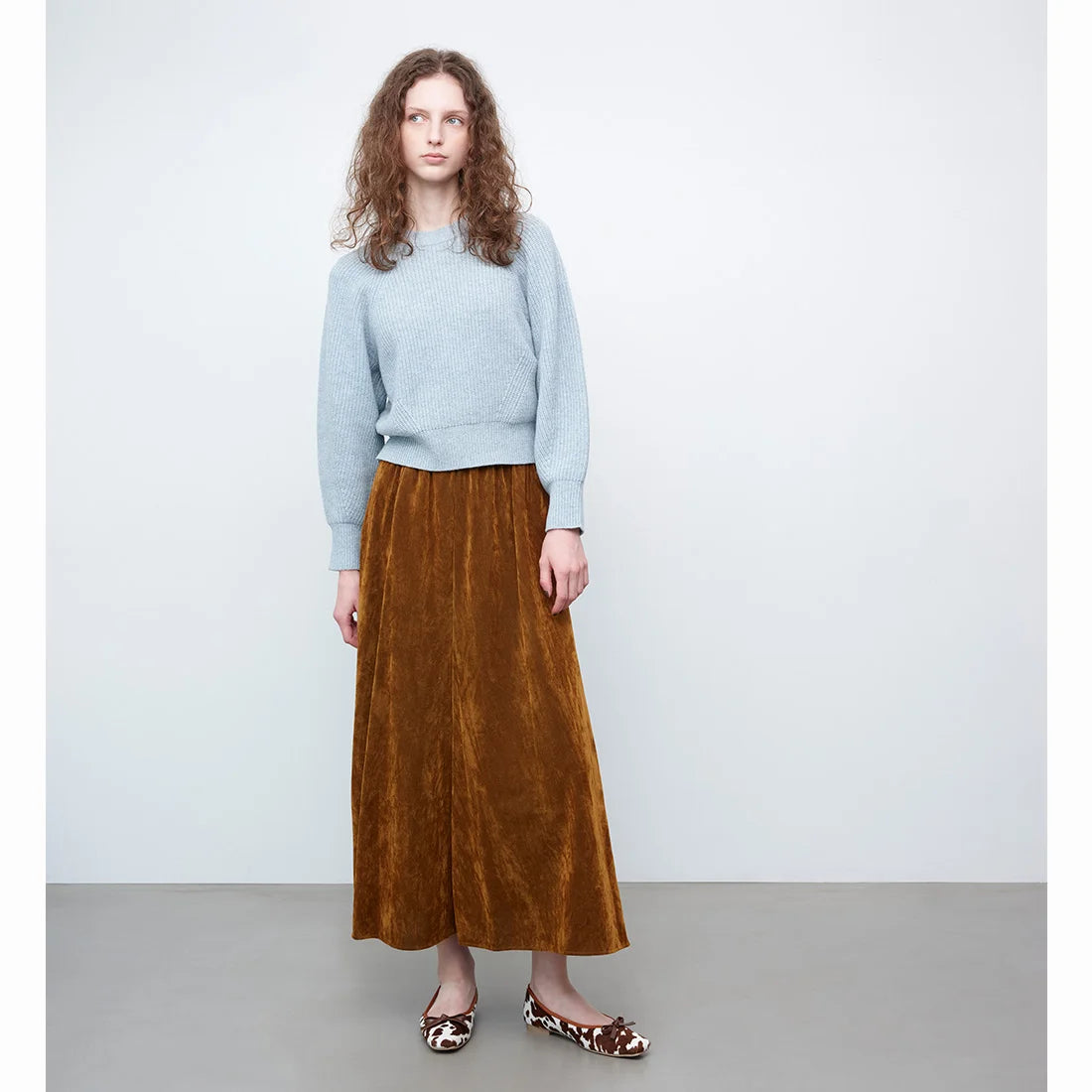 【新品預訂】日本製 Launa lea 方頭動物紋芭蕾鞋 (B7610A) (棕色 Z/C / Brown Z/C )