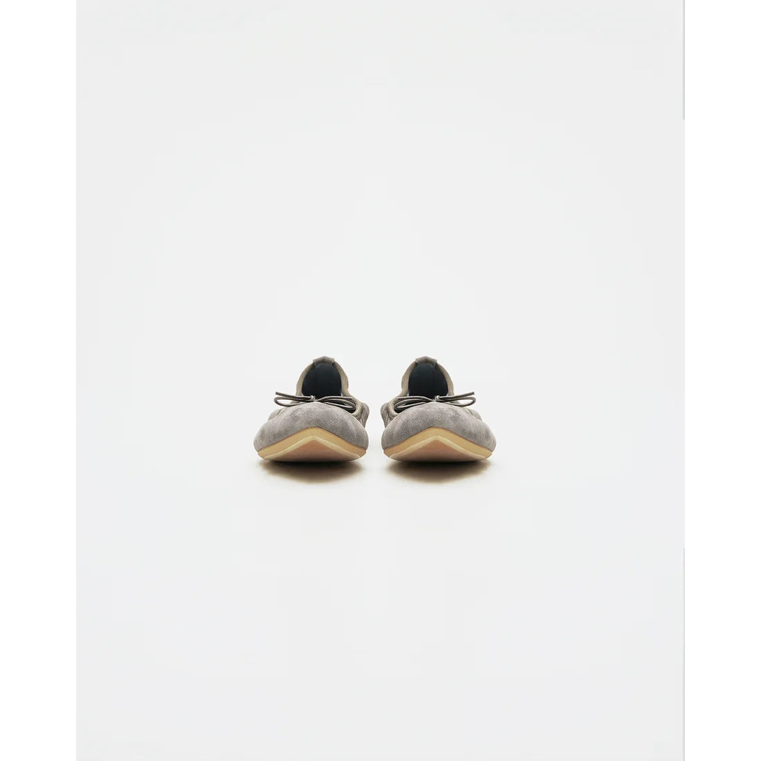 日本製【珍珠色調防水】Emma Francis 真皮 尖頭平底芭蕾舞鞋(01b-L S154)(Dark Grey leather suede) (ダークグレー レザースエード)