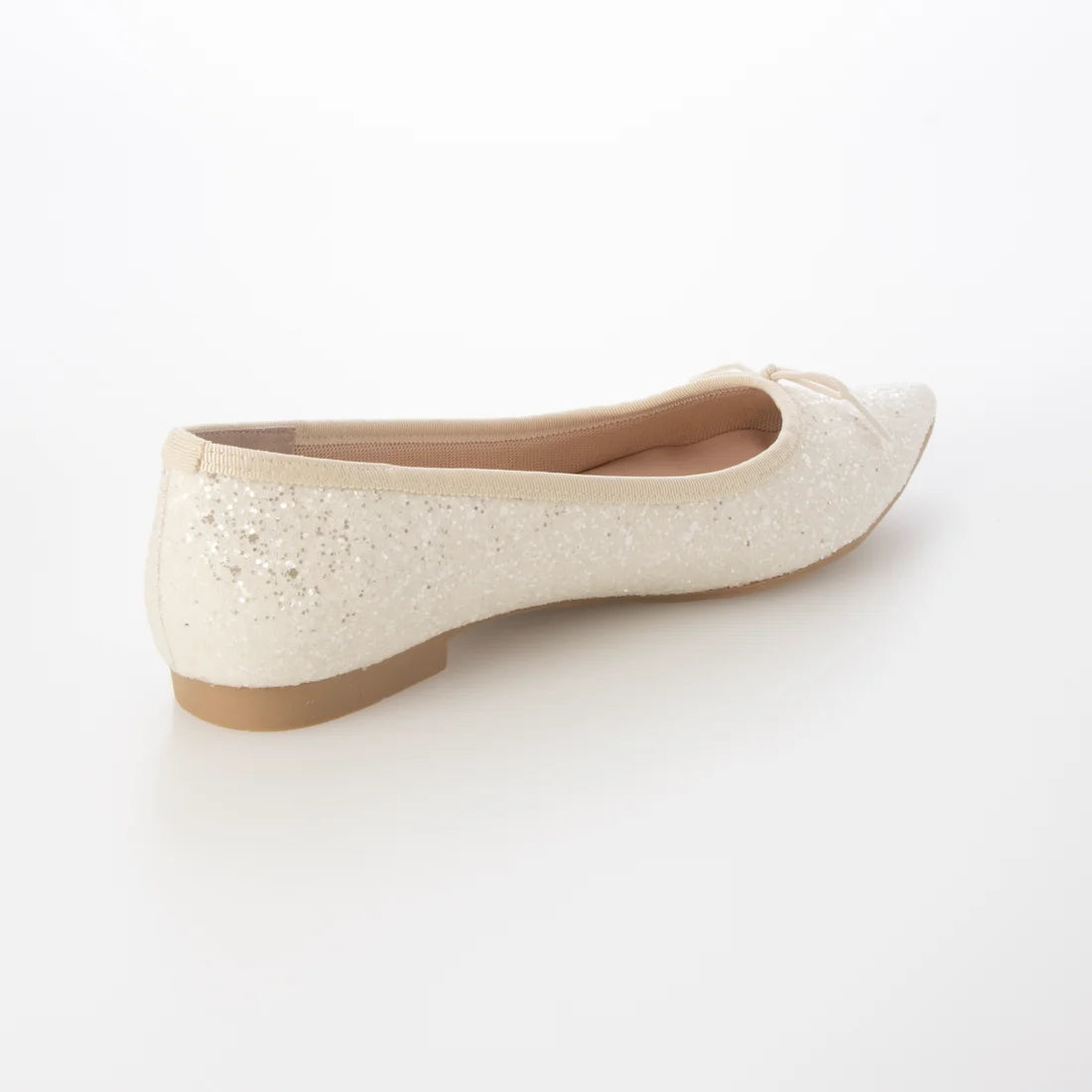 日本製 Launa lea 閃耀亮片尖頭芭蕾鞋 ( B4601A ) (白色/White)