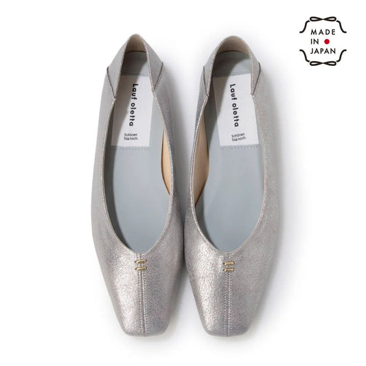 日本製 Lauf Oletta 柔軟V型剪裁巴布什鞋 (LH103 SILVER-S) (銀色)