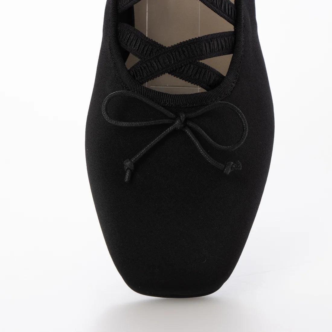 【新品預訂】日本製Emma Francis 交叉橡筋帶方頭平底芭蕾舞鞋(黑色緞面)(03ac-ST 101)