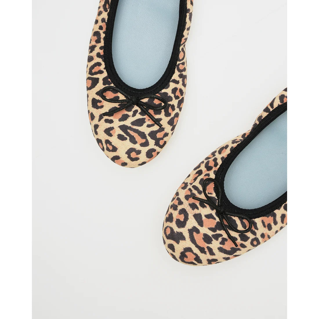 日本製【珍珠色調防水】Emma Francis 真皮 圓頭平底芭蕾舞鞋(02b-L S328)(Leopard pattern leather suede)(レオパード柄 レザースエード)