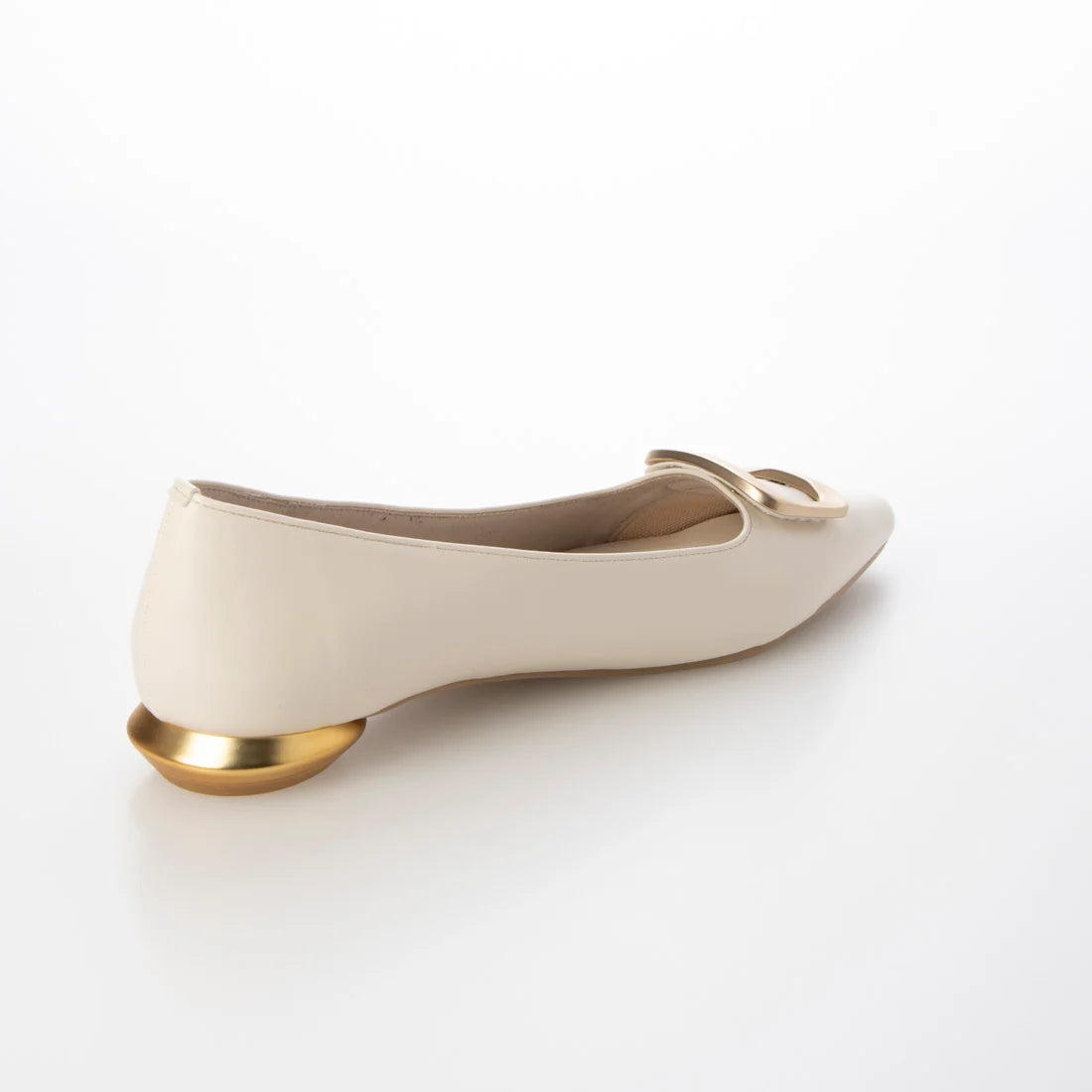 日本製 Launa lea 方扣平底樂福鞋( 576 ) (象牙色/Ivory)