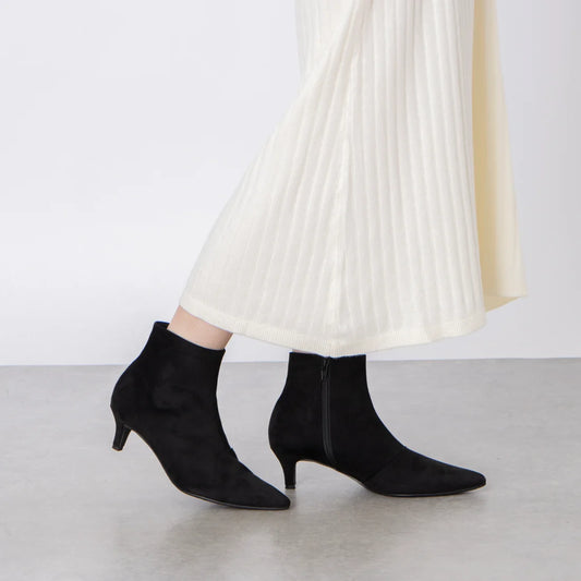 【新品預訂】日本製 Launa lea 5cm踭尖頭短靴(611) (黑色S / Black S )