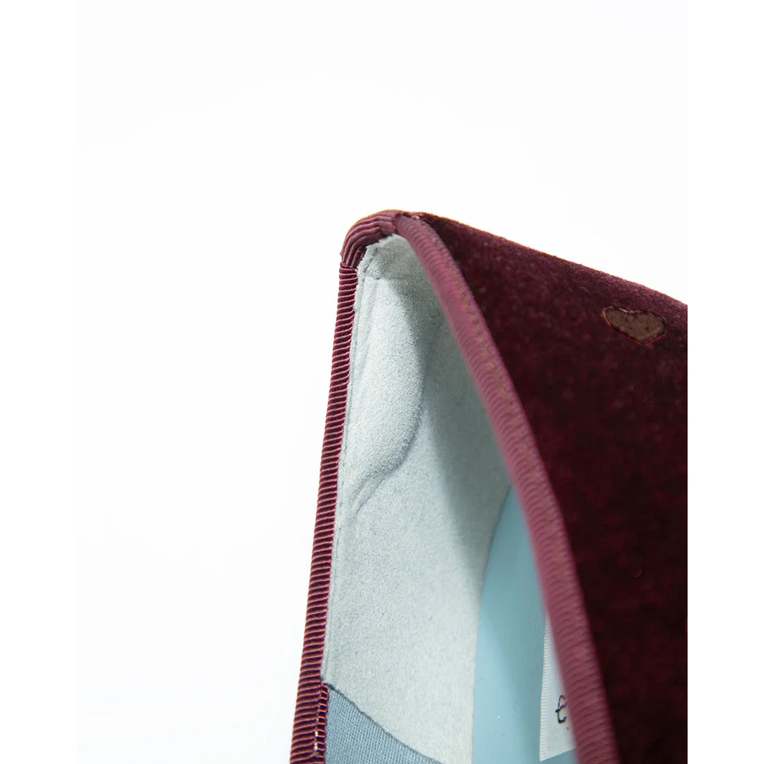 【新品預訂】日本製Emma Francis 天鵝絨心形刺繡平底歌劇鞋(酒紅色)( 05a-V 183) Bordeaux