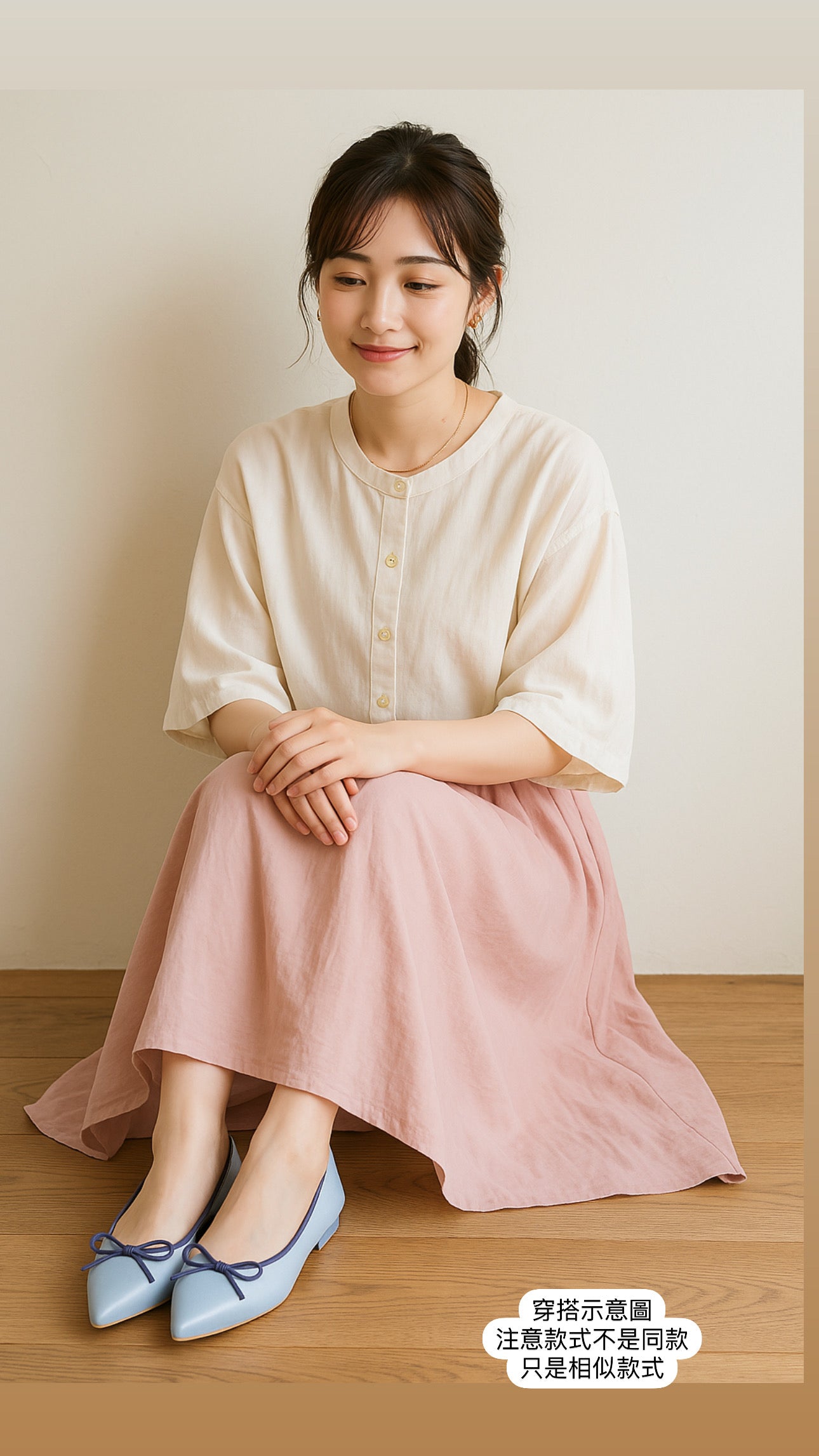 日本製Launa Lea x Grandioso 香港限定灰紫藍色晴雨3.5 cm尖頭鞋 (RB9402 / L grey)