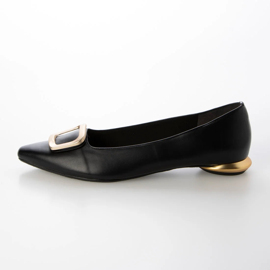 日本製 Launa lea 方扣平底樂福鞋( 576 ) (黑色/Black)