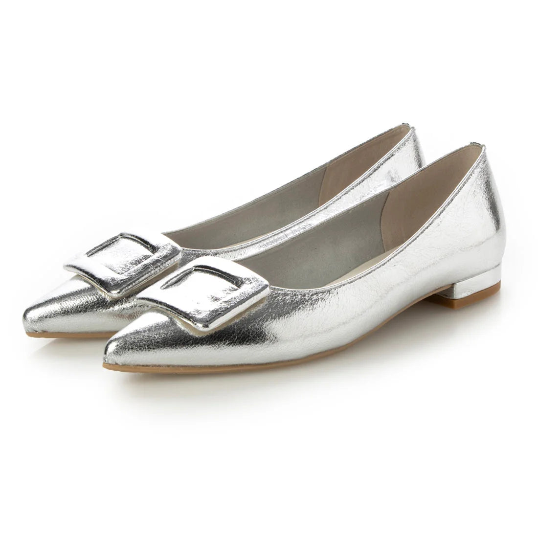 日本製 Launa lea 扣尖頭高跟鞋 (459A) (銀色 / Silver )