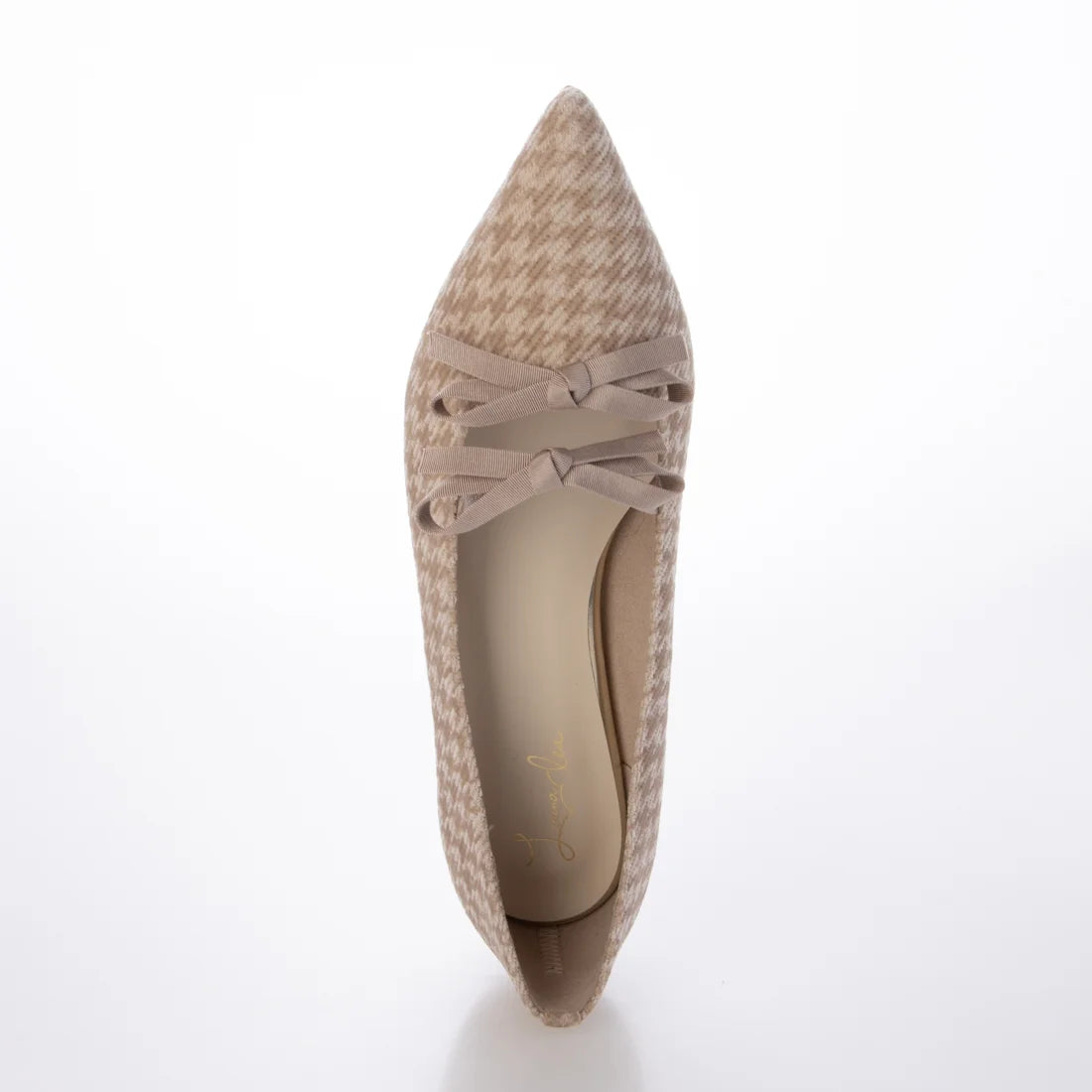 【新品預訂】日本製 Launa Lea 雙絲帶尖頭平底鞋 (572) (杏色 Z/C / Beige Z/C)
