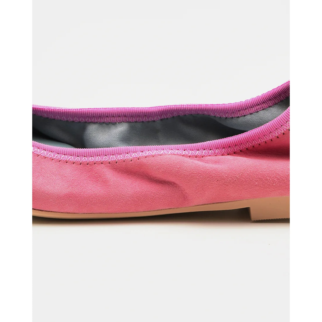 日本製【珍珠色調防水】Emma Francis 真皮 尖頭平底芭蕾舞鞋(01b-L S143)(Dark Pink leather suede) (ダークピンク レザースエード)