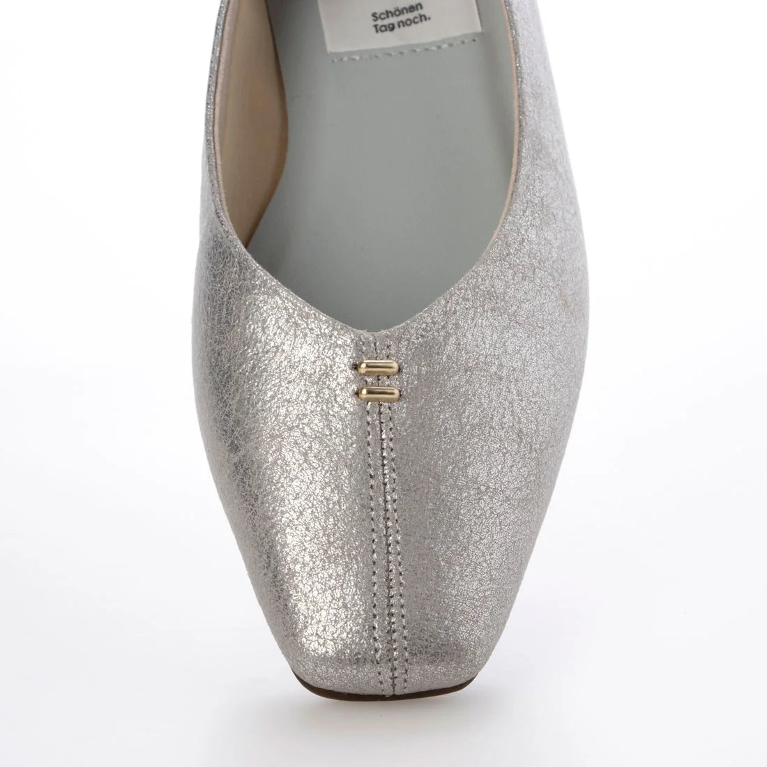 【新品預訂】日本製 Lauf Oletta 簡約金色配件踩踭平底鞋 (LH103 Silver-S) (銀色)