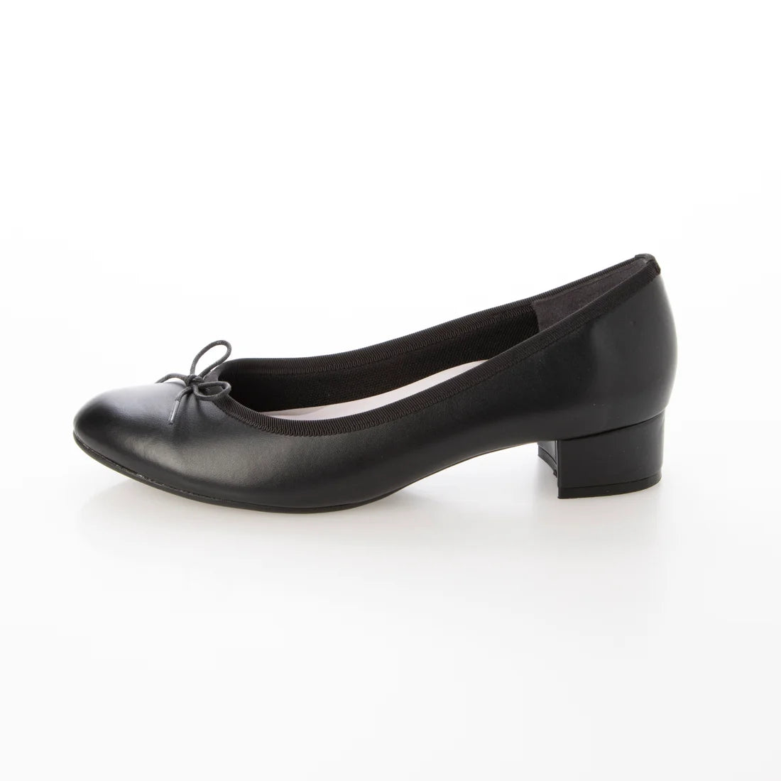 日本製 Launa lea 3.5cm踭蝴蝶結圓頭啞面芭蕾晴雨鞋 ( RB5001A ) (黑色/Black)