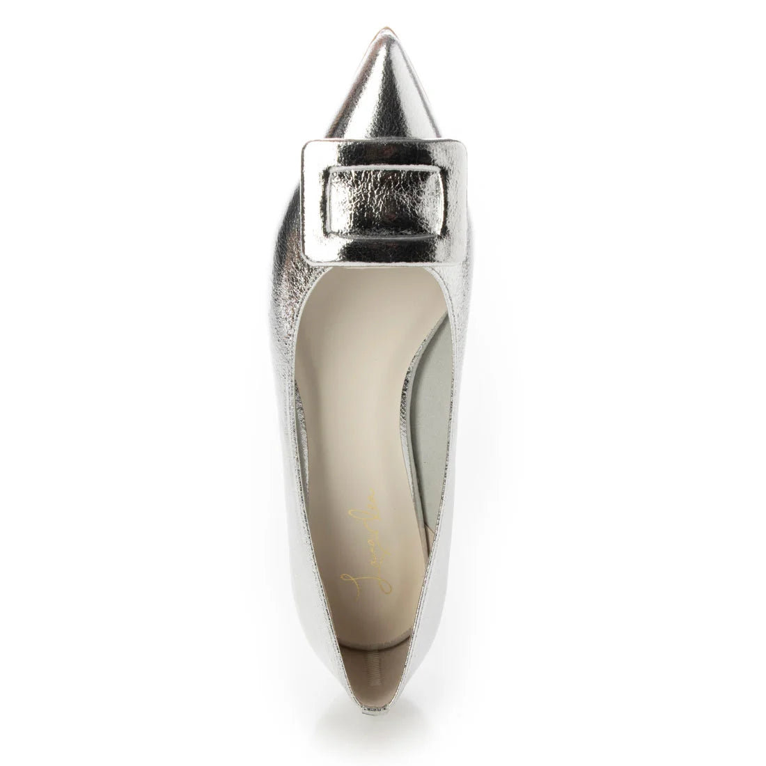 日本製 Launa lea 扣尖頭高跟鞋 (459A) (銀色 / Silver )