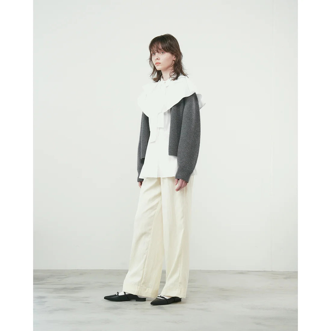 日本製Emma Francis 雙帶平底穆勒鞋(黑色平滑皮革)(1033c-P 101) BLK