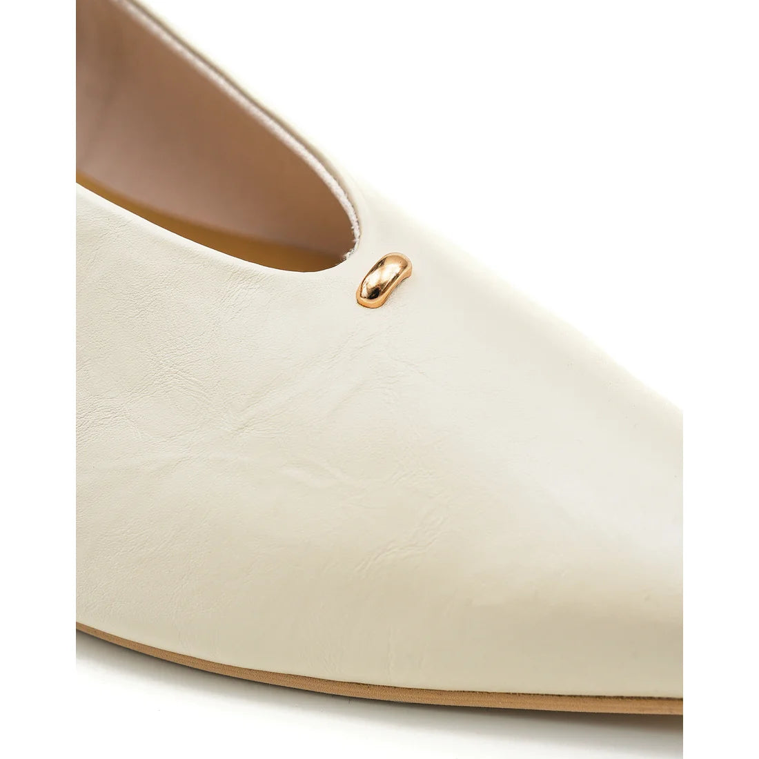 【新品預訂】日本製Emma Francis 4.5cm踭金色小配件柔軟高跟鞋 (象牙色光滑)(4502a-P 177)