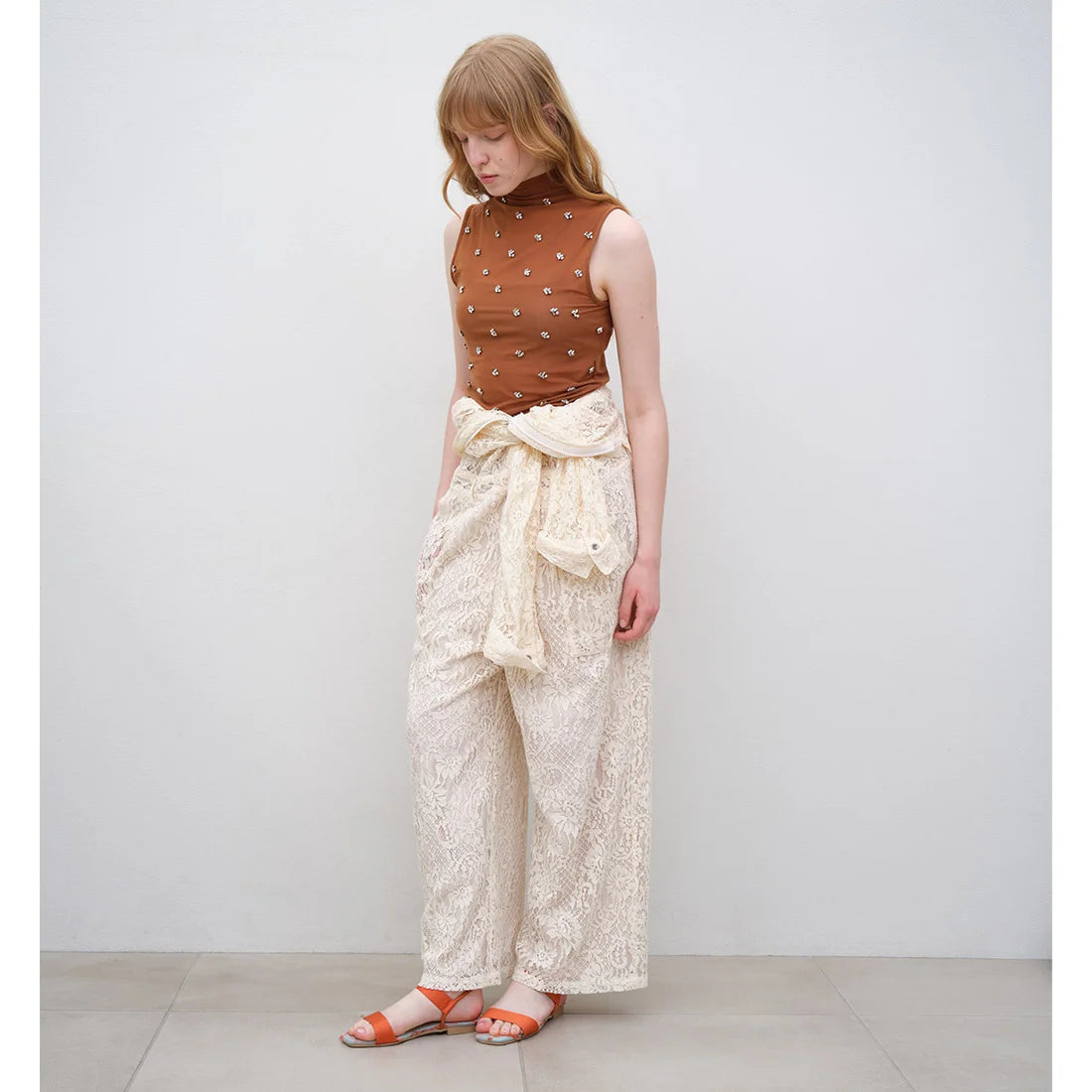 【新品預訂】日本製 Launa Lea 方頭帶子平底涼鞋(627)(橙色/ Orange Z/C)