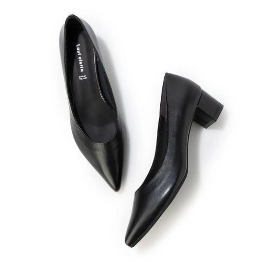 【新品預訂】日本製 Lauf Oletta {ALL-WEATHER} 4.5cm踭防水尖頭高跟鞋(LRH125 Black) (黑色)