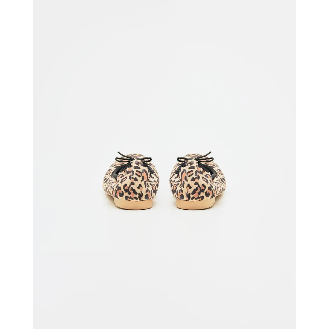 日本製【珍珠色調防水】Emma Francis真皮 尖頭平底芭蕾舞鞋(01b-L S328)(Leopard print leather suede)(レオパード柄 レザースエード)