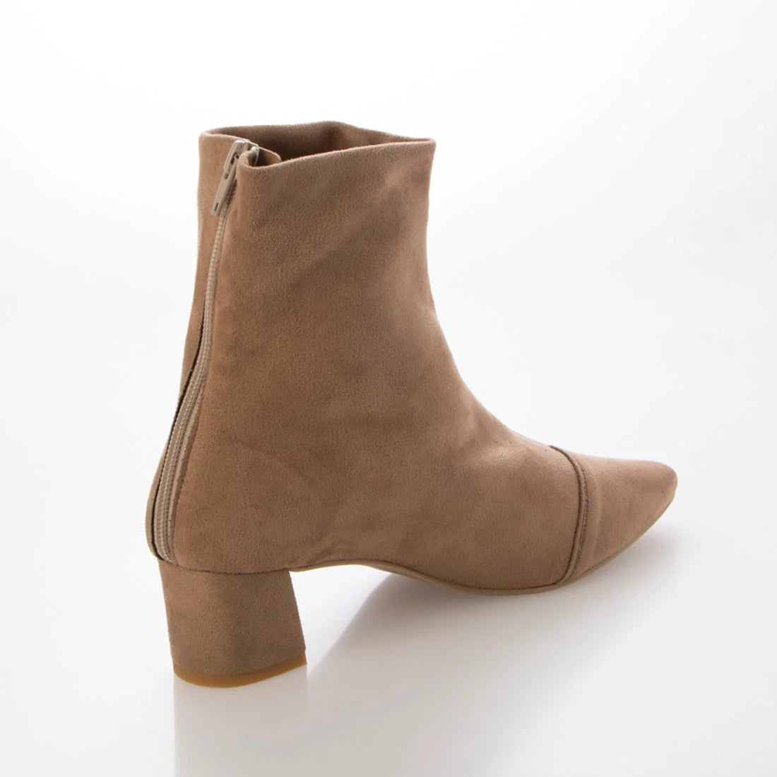 日本製 Launa Lea 4cm 彈性方頭短靴 (587)(杏色/beige S)