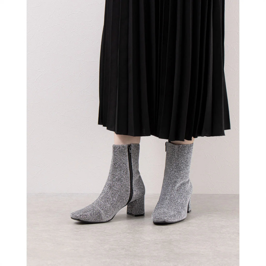 日本製 Launa Lea 6cm方頭短靴 (582)(黑色/Black)
