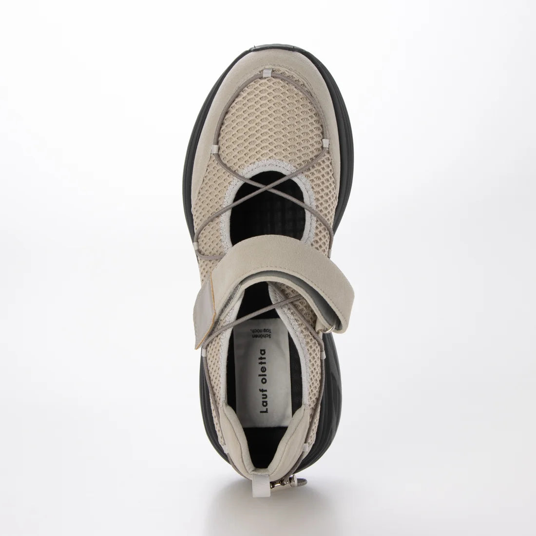 【新品預訂】日本 Lauf Oletta 輕盈 4cm厚底網面瑪莉珍運動鞋 (L150 Grey-Z)(灰色)