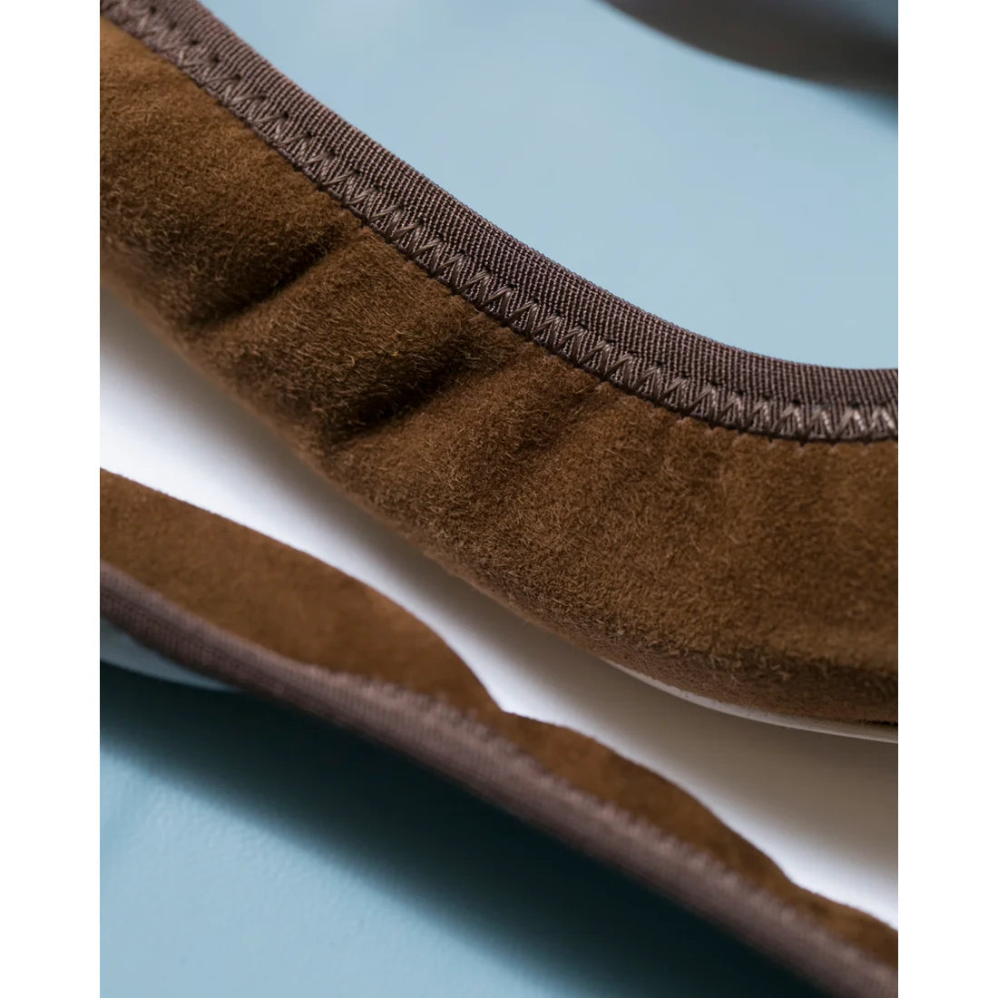 日本製【珍珠色調防水】Emma Francis 真皮 尖頭平底芭蕾舞鞋(01b-L S105)(Brown leather suede) (ブラウン レザースエード)