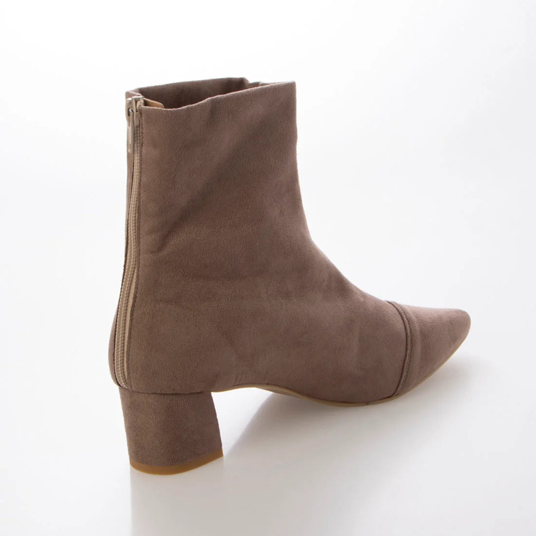 日本製 Launa Lea 4cm 彈性方頭短靴 (587)(淺杏色/L beige S)