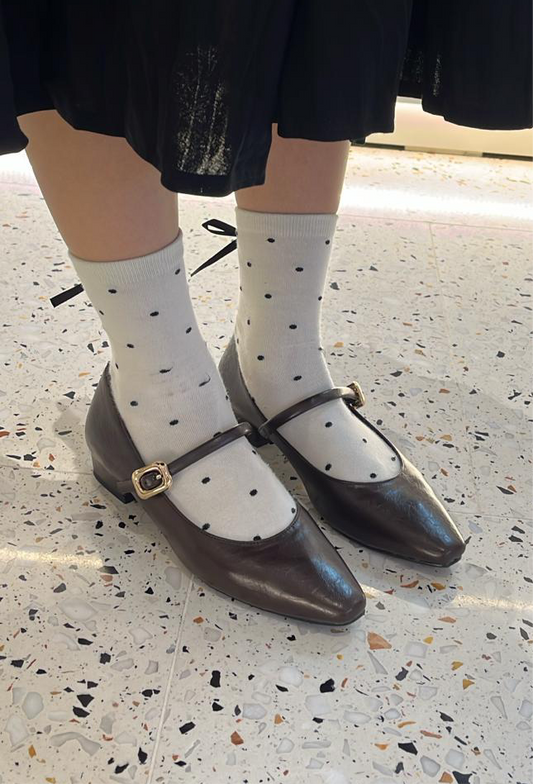 【新品預訂】日本製 Launa lea 2.5cm踭扣環肩帶樂福鞋 (609) (黑色/ Black)