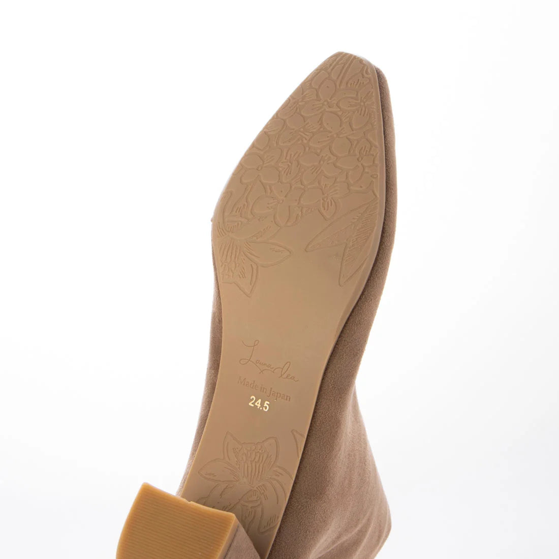 日本製 Launa Lea 4cm 彈性方頭短靴 (587)(杏色/beige S)