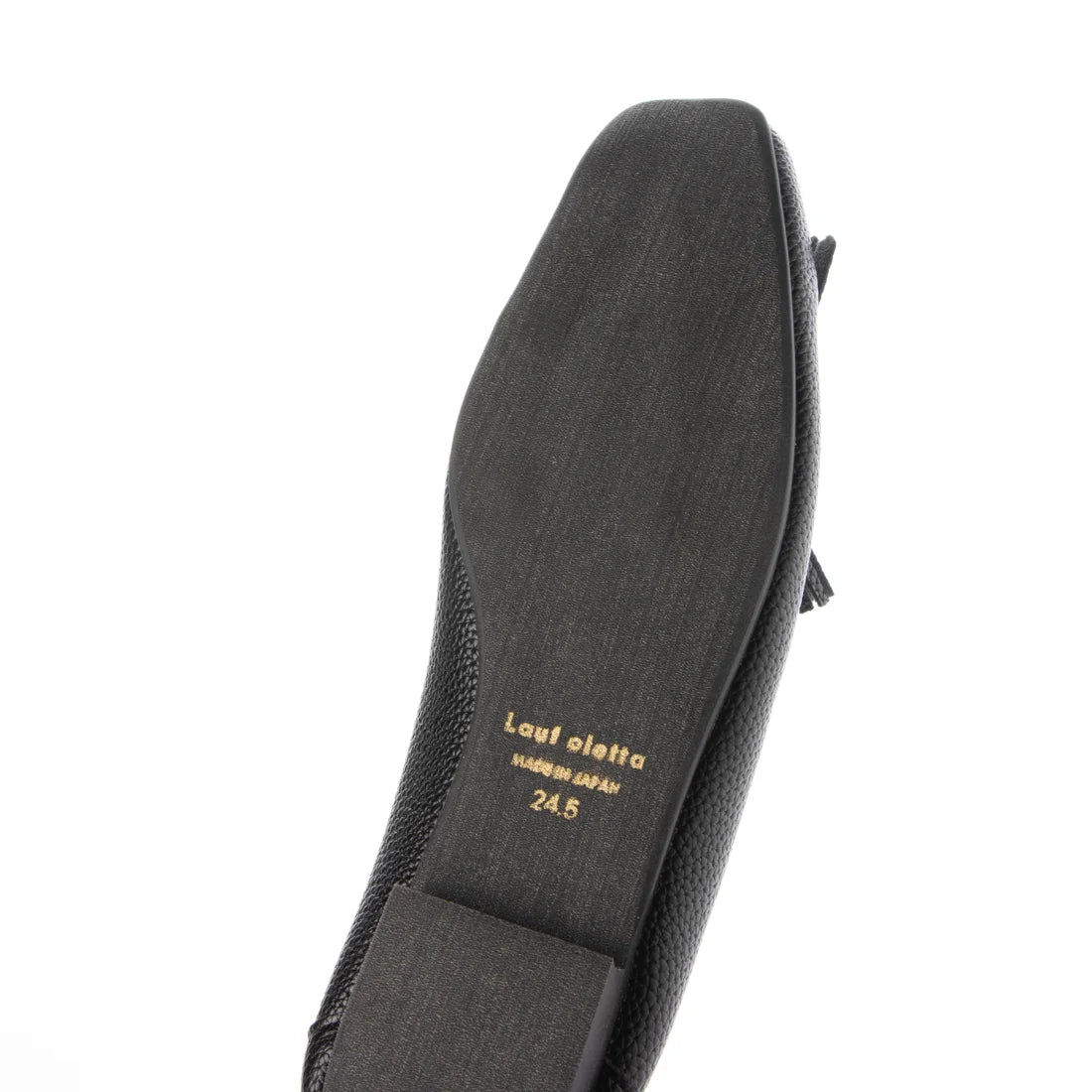 【新品預訂】日本製 Lauf Oletta 防水鑲邊流蘇設計的氣質平底鞋(LRH120 Black) (黑色)