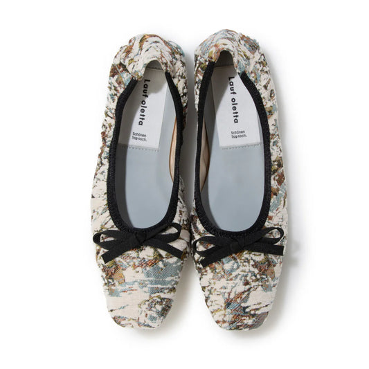 【新品預訂】日本製 Lauf Oletta柔軟褶皺無縫一體式芭蕾舞鞋 (LH109 Ivory Z/C) (象牙色)