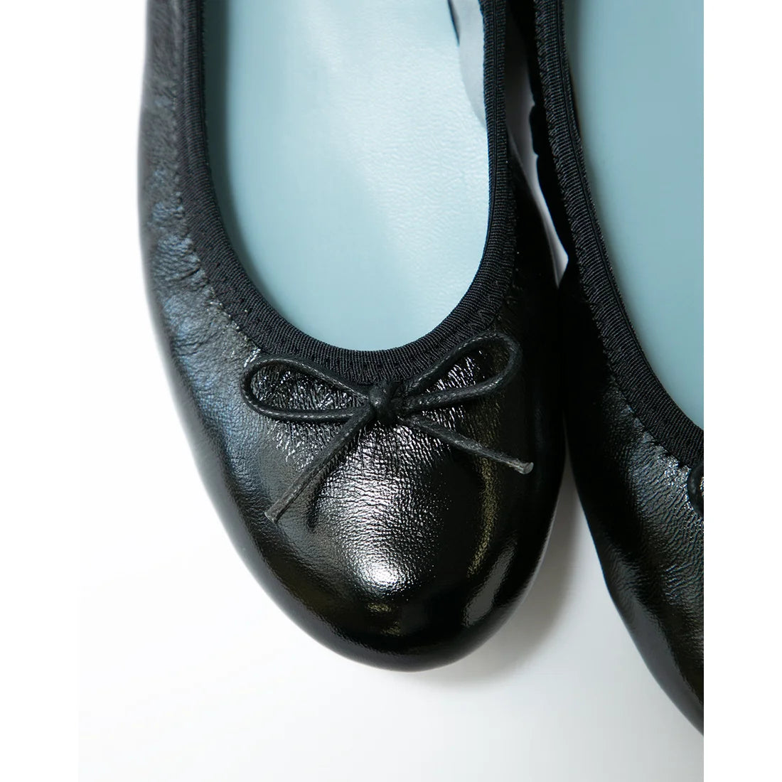 日本製【珍珠色調防水】Emma Francis 真皮 圓頭平底芭蕾舞鞋(02b-L M101)(Black Leather Mylar)(ブラック レザーマイラー)