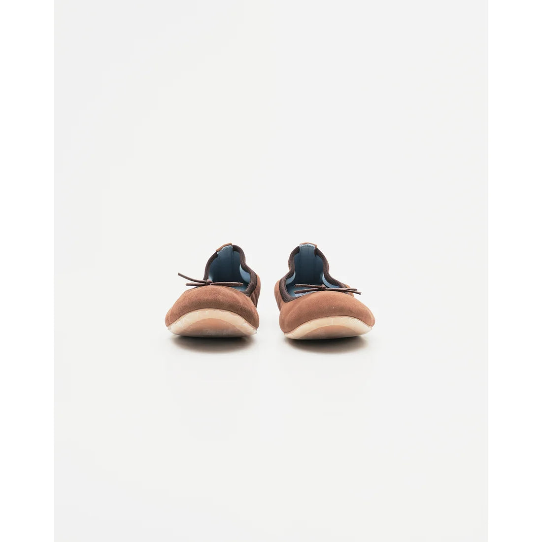日本製【珍珠色調防水】Emma Francis 真皮 圓頭平底芭蕾舞鞋(02b-L S104)(Brown leather suede)(ブラウン レザースエード)