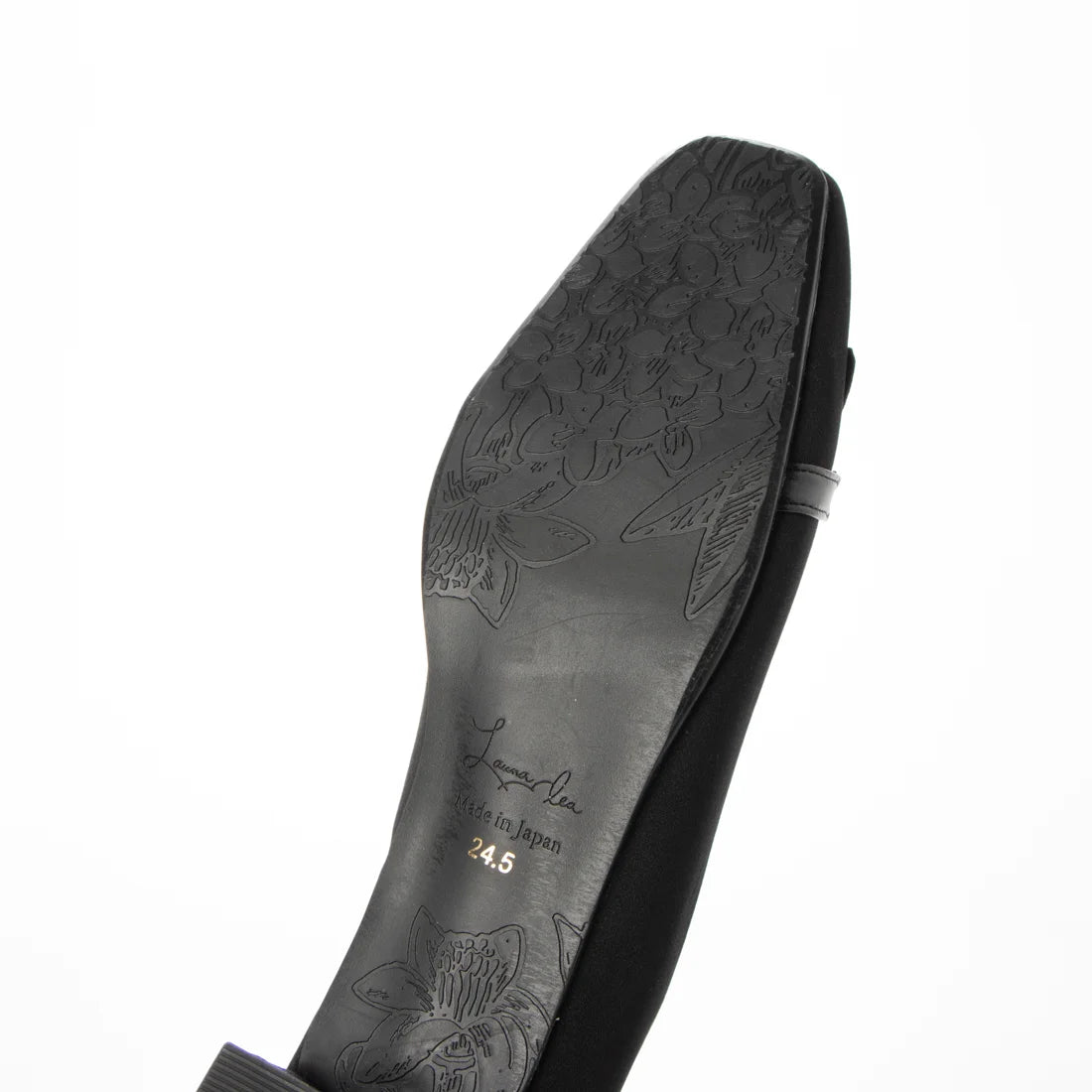 日本製 Launa lea 方頭珍珠流蘇低跟鞋 (0503) Black Z