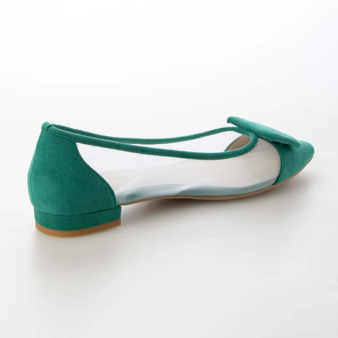 日本製 Launa Lea 輕紗立體方扣尖頭鞋 (0505) Green S