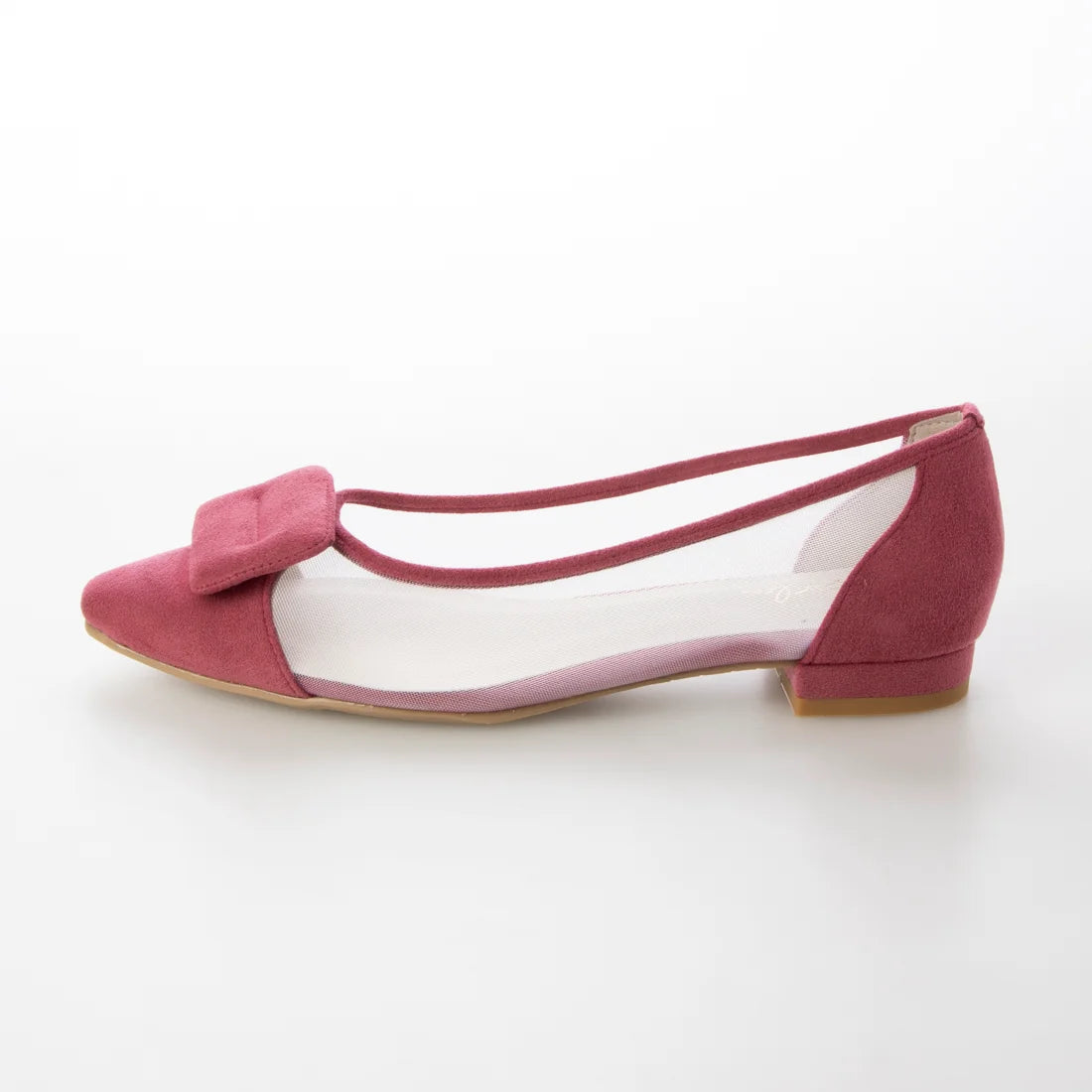 日本製 Launa Lea 輕紗立體方扣尖頭鞋 (0505) Pink S