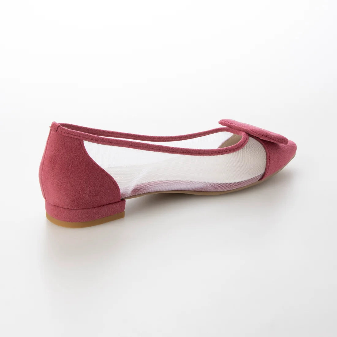 日本製 Launa Lea 輕紗立體方扣尖頭鞋 (0505) Pink S