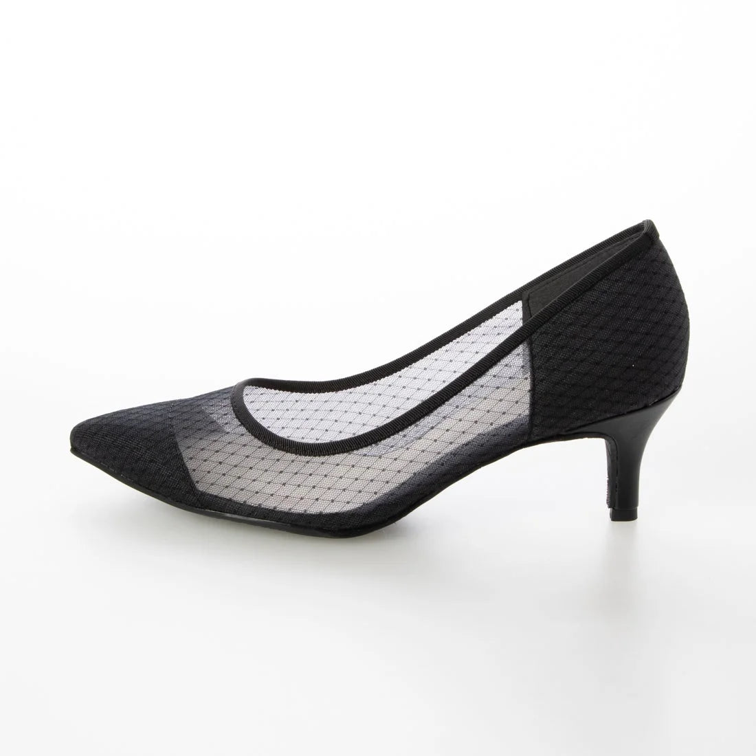 日本製 Launa Lea 輕紗尖頭高跟鞋 (0507) Black Z