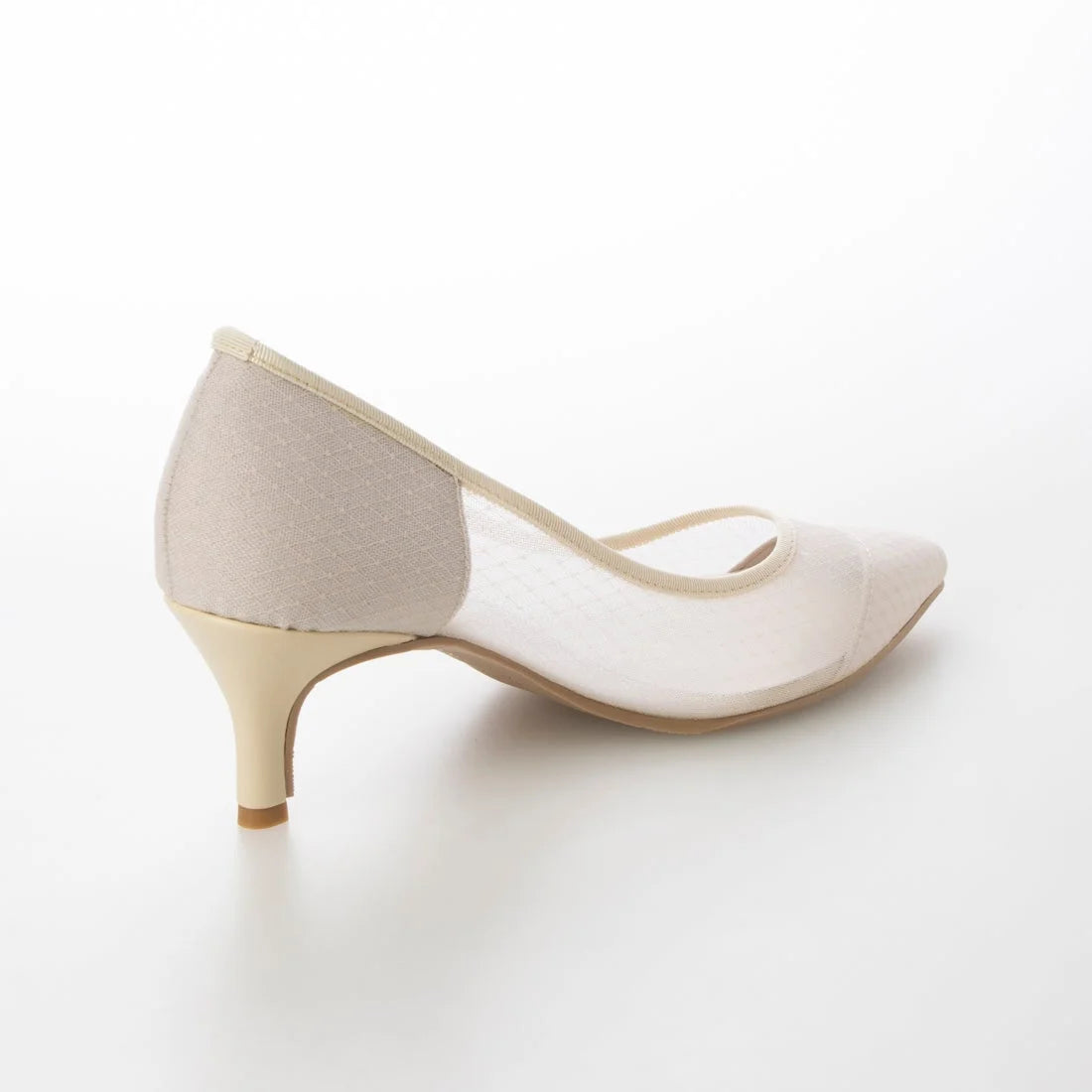 日本製 Launa Lea 輕紗尖頭高跟鞋 (0507) Beige Z