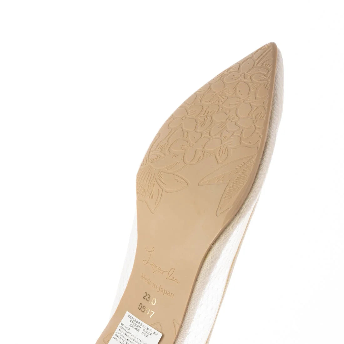 日本製 Launa Lea 輕紗尖頭高跟鞋 (0507) Beige Z