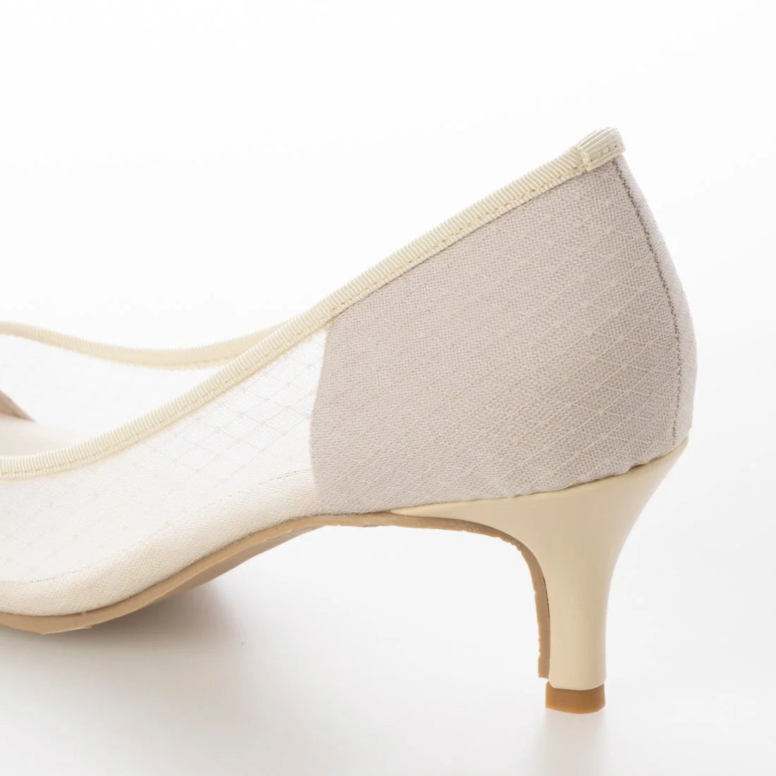 日本製 Launa Lea 輕紗尖頭高跟鞋 (0507) Beige Z