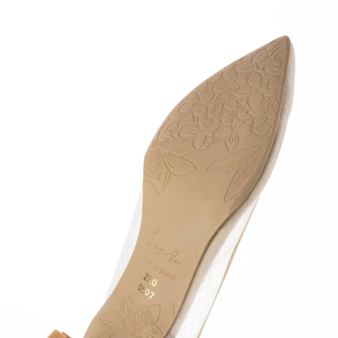 日本製 Launa Lea 輕紗尖頭高跟鞋 (0507) Beige Z