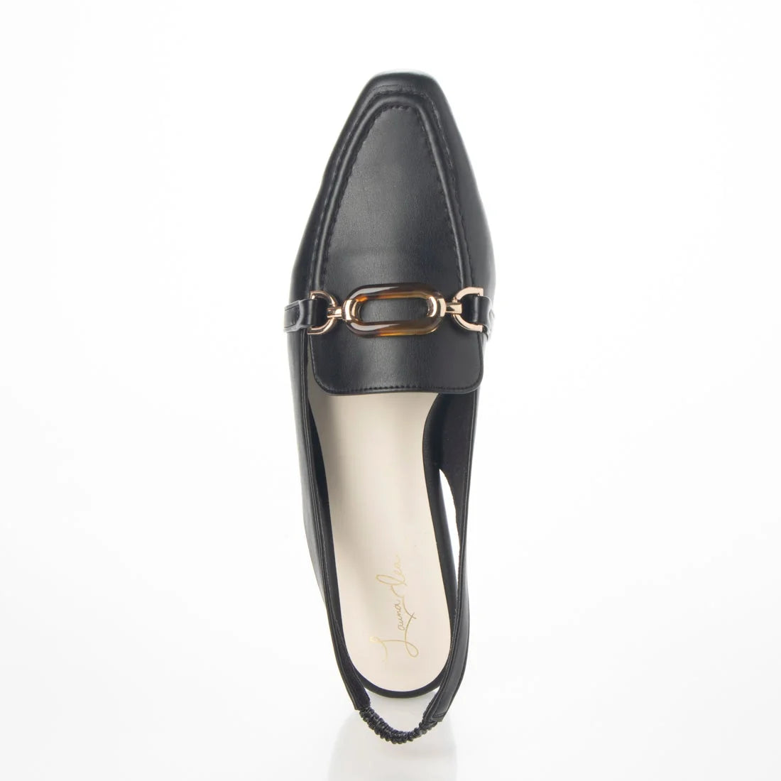 日本製 Launa Lea 方頭搭帶 Loafer (0508) Black