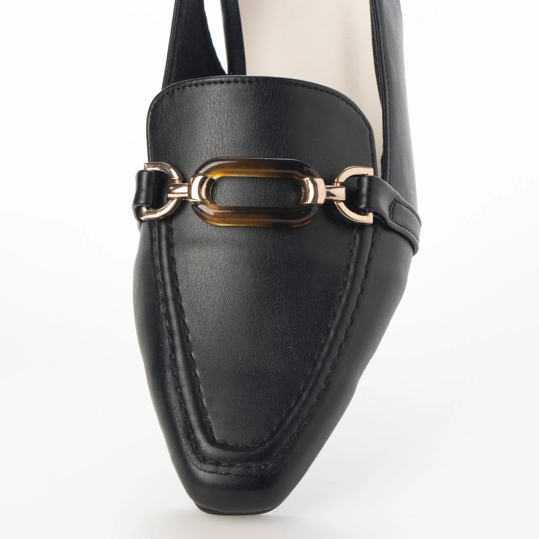 日本製 Launa Lea 方頭搭帶 Loafer (0508) Black