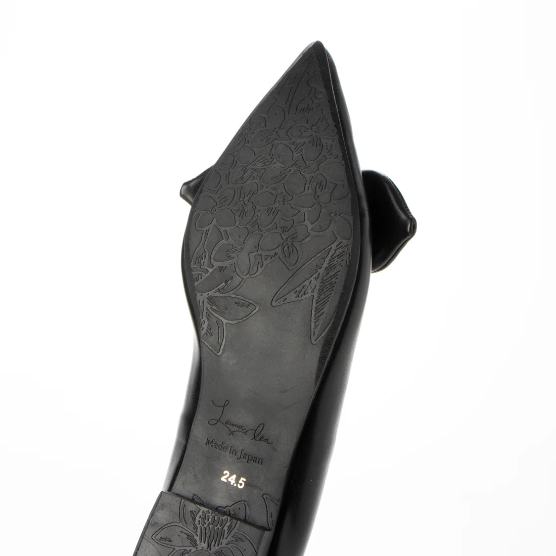 日本製 Launa Lea 尖頭絲帶平底鞋 (0509) Black