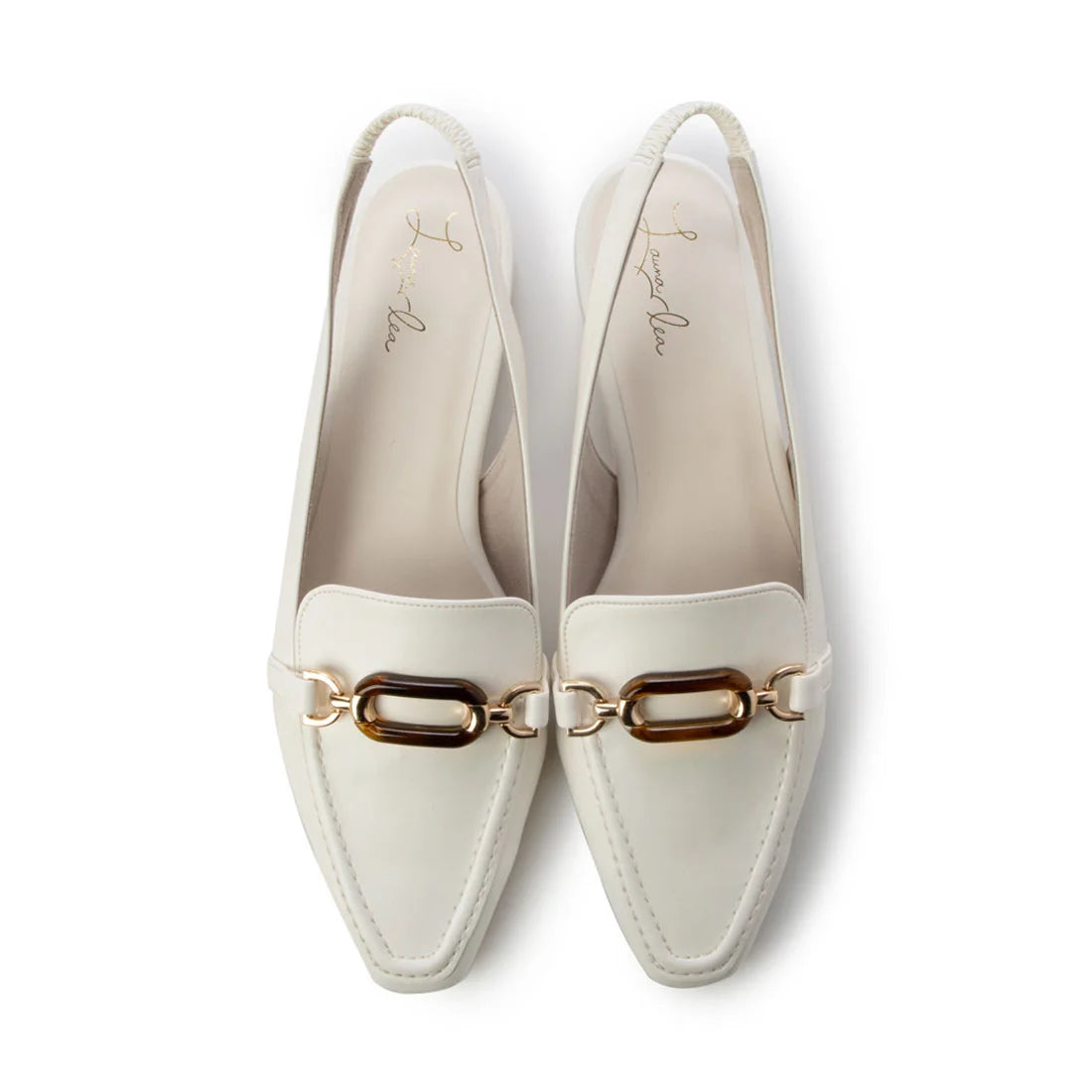 日本製 Launa Lea 方頭搭帶 Loafer (0508) Ivory