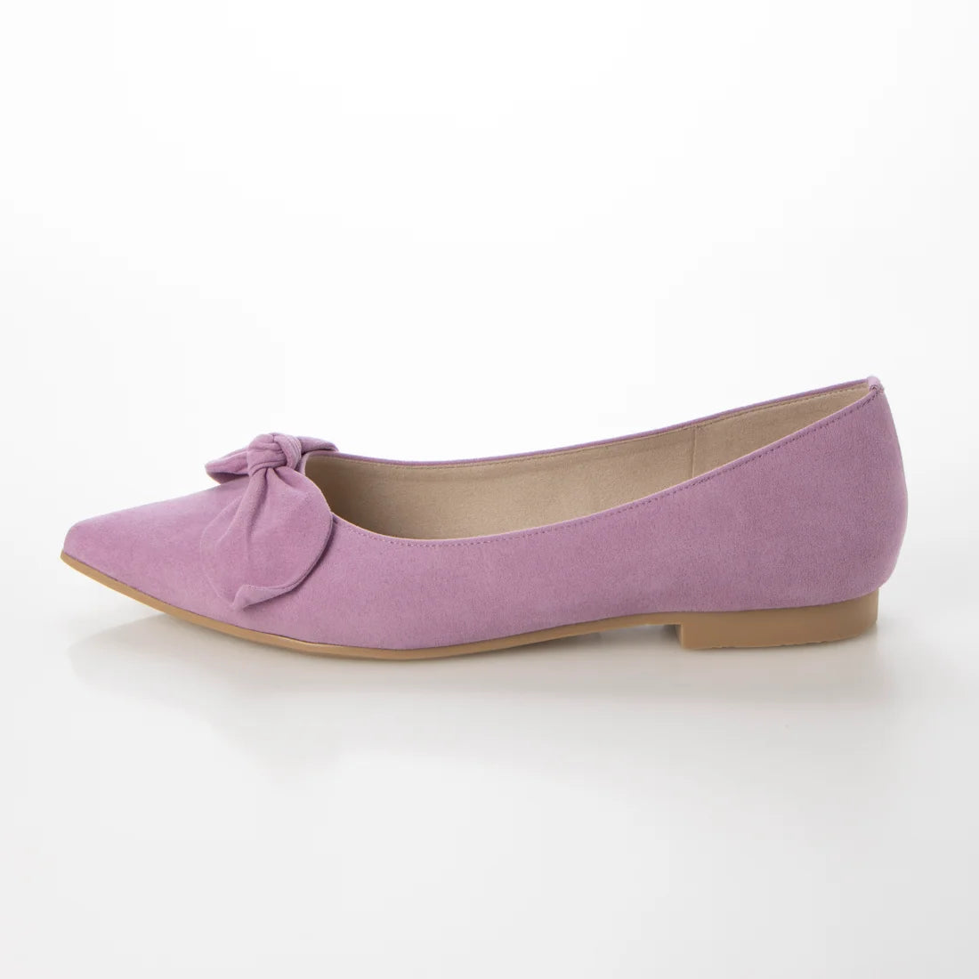 日本製 Launa Lea 尖頭絲帶平底鞋 (0509) Lavender S