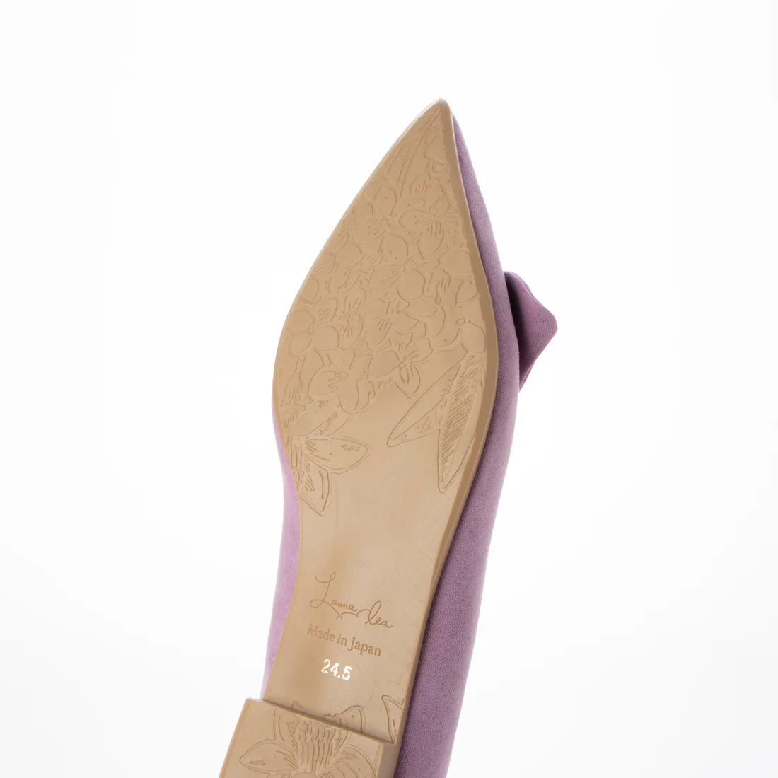 日本製 Launa Lea 尖頭絲帶平底鞋 (0509) Lavender S